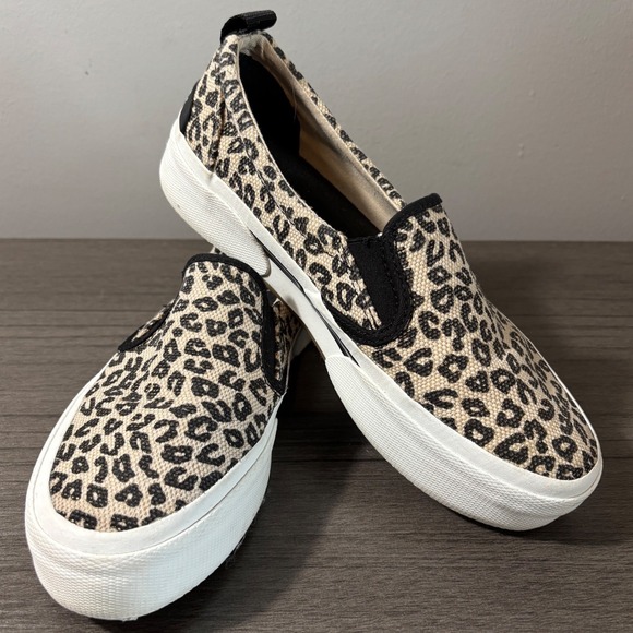 Sperry Shoes - Sperry Top-Sider Crest Twin Gore Platform Leopard Print Slip on Sneaker Size 6